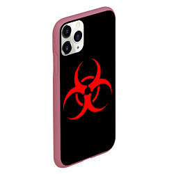 Чехол iPhone 11 Pro матовый Plague inc, цвет: 3D-малиновый — фото 2