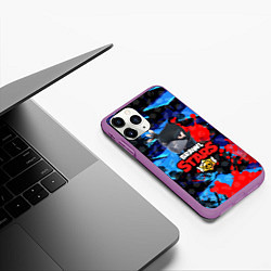 Чехол iPhone 11 Pro матовый BRAWL STARS CROW, цвет: 3D-фиолетовый — фото 2