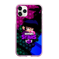 Чехол iPhone 11 Pro матовый BRAWL STARS BIBI, цвет: 3D-розовый