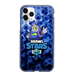 Чехол iPhone 11 Pro матовый BRAWL STARS RICOCHET, цвет: 3D-серый