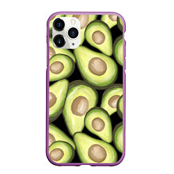 Чехол iPhone 11 Pro матовый Avocado background, цвет: 3D-фиолетовый