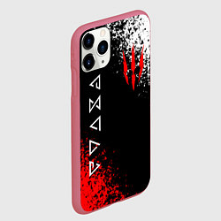 Чехол iPhone 11 Pro матовый THE WITCHER, цвет: 3D-малиновый — фото 2