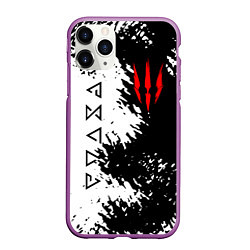 Чехол iPhone 11 Pro матовый THE WITCHER, цвет: 3D-фиолетовый