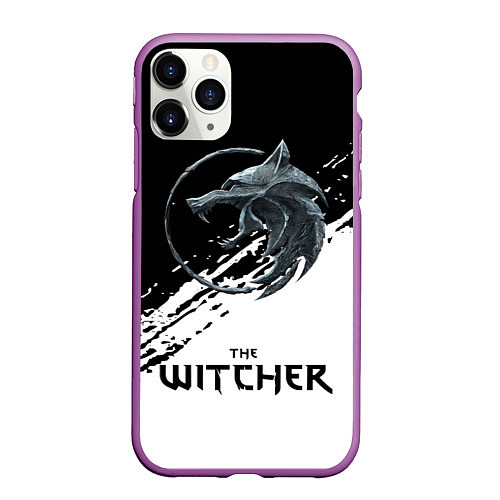 Чехол iPhone 11 Pro матовый THE WITCHER / 3D-Фиолетовый – фото 1