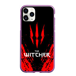 Чехол iPhone 11 Pro матовый THE WITCHER, цвет: 3D-фиолетовый