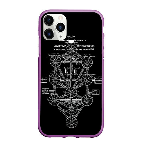 Чехол iPhone 11 Pro матовый EVa-updown / 3D-Фиолетовый – фото 1