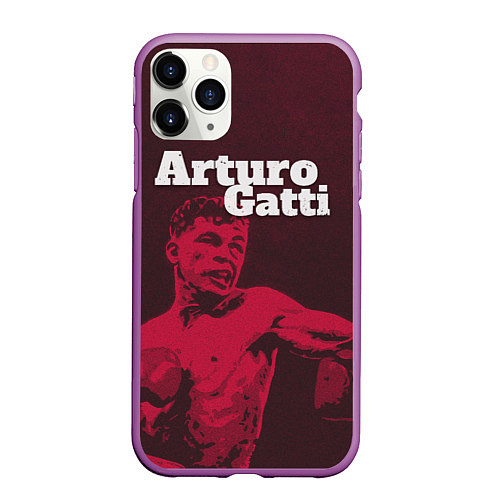 Чехол iPhone 11 Pro матовый Arturo Gatti / 3D-Фиолетовый – фото 1