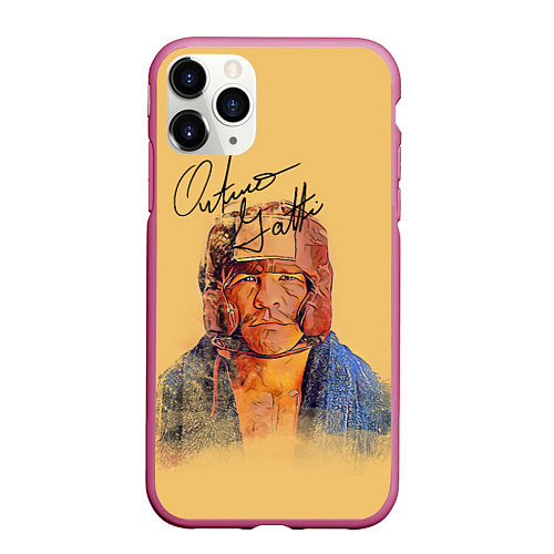 Чехол iPhone 11 Pro матовый Arturo Gatti / 3D-Малиновый – фото 1