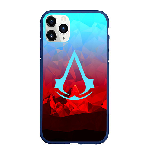 Чехол iPhone 11 Pro матовый ASSASSINS CREED / 3D-Тёмно-синий – фото 1