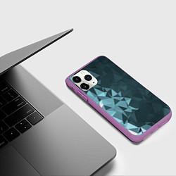 Чехол iPhone 11 Pro матовый Turquoise shift, цвет: 3D-фиолетовый — фото 2