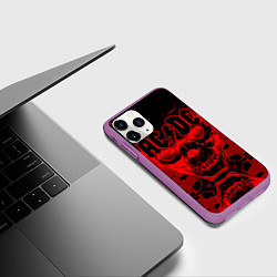 Чехол iPhone 11 Pro матовый ACDC, цвет: 3D-фиолетовый — фото 2