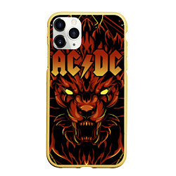 Чехол iPhone 11 Pro матовый ACDC, цвет: 3D-желтый