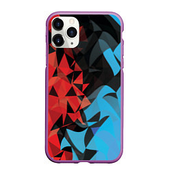 Чехол iPhone 11 Pro матовый Fire and water, цвет: 3D-фиолетовый