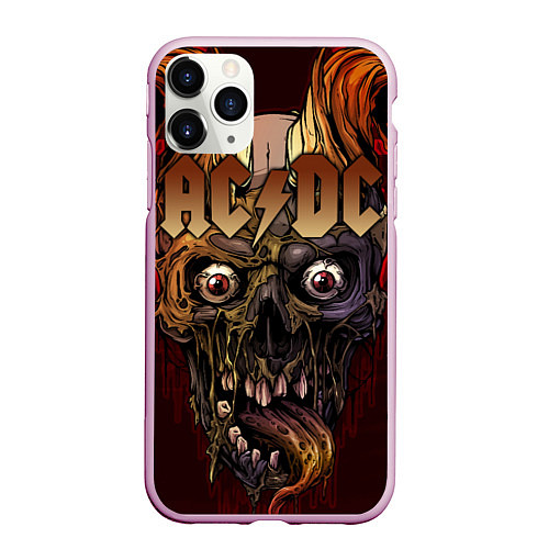 Чехол iPhone 11 Pro матовый ACDC / 3D-Розовый – фото 1