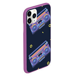 Чехол iPhone 11 Pro матовый Retro style, цвет: 3D-фиолетовый — фото 2