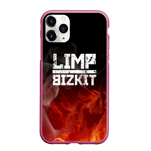 Чехол iPhone 11 Pro матовый LIMP BIZKIT / 3D-Малиновый – фото 1