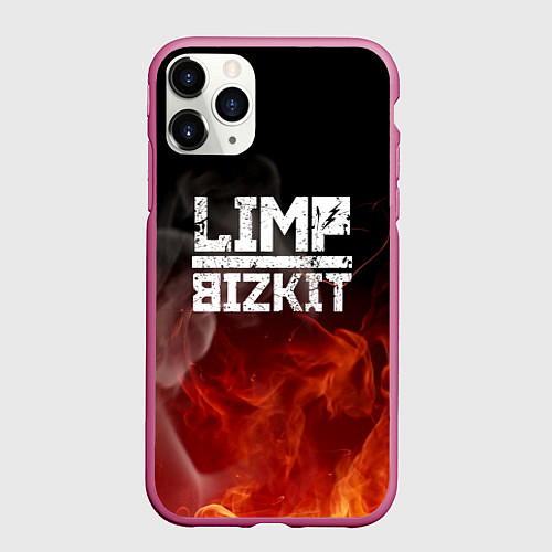 Чехол iPhone 11 Pro матовый LIMP BIZKIT / 3D-Малиновый – фото 1