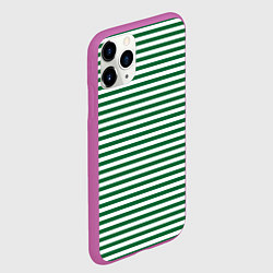 Чехол iPhone 11 Pro матовый Тельняшка пограничных войск, цвет: 3D-фиолетовый — фото 2