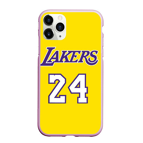 Чехол iPhone 11 Pro матовый Kobe Bryant 24 / 3D-Розовый – фото 1