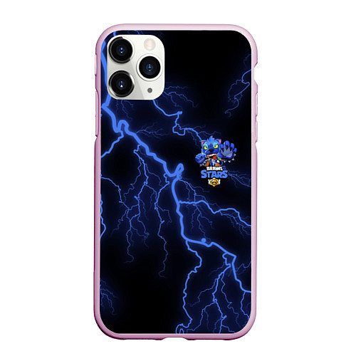 Чехол iPhone 11 Pro матовый Brawl Stars LEON / 3D-Розовый – фото 1