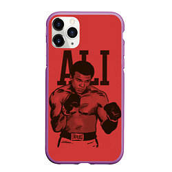 Чехол iPhone 11 Pro матовый Ali, цвет: 3D-фиолетовый