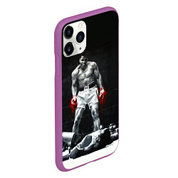 Чехол iPhone 11 Pro матовый Muhammad Ali, цвет: 3D-фиолетовый — фото 2