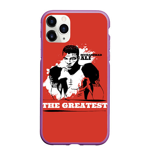 Чехол iPhone 11 Pro матовый The Greatest / 3D-Фиолетовый – фото 1