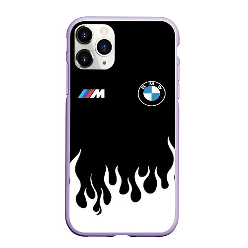 Чехол iPhone 11 Pro матовый BMW БМВ / 3D-Светло-сиреневый – фото 1