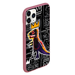 Чехол iPhone 11 Pro матовый Динозавр в короне от Баския, цвет: 3D-малиновый — фото 2