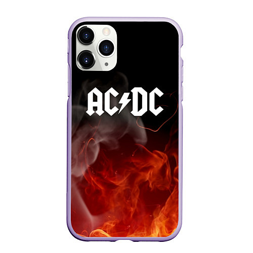 Чехол iPhone 11 Pro матовый AC DC / 3D-Светло-сиреневый – фото 1