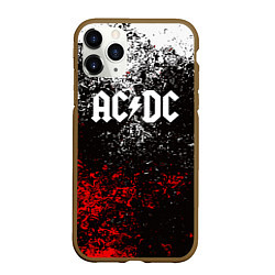 Чехол iPhone 11 Pro матовый AC DC, цвет: 3D-коричневый
