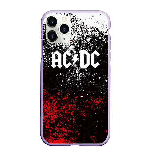 Чехол iPhone 11 Pro матовый AC DC / 3D-Светло-сиреневый – фото 1