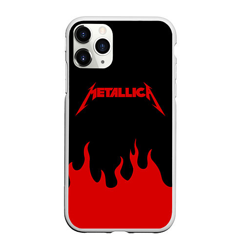 Чехол iPhone 11 Pro матовый METALLICA / 3D-Белый – фото 1