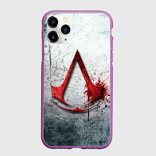 Чехол iPhone 11 Pro матовый Assassins Creed / 3D-Фиолетовый – фото 1