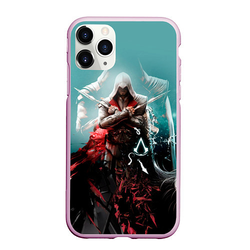Чехол iPhone 11 Pro матовый Assassins Creed / 3D-Розовый – фото 1
