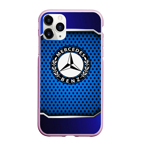 Чехол iPhone 11 Pro матовый MERCEDES-BENZ / 3D-Розовый – фото 1