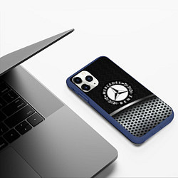 Чехол iPhone 11 Pro матовый MERCEDES-BENZ, цвет: 3D-тёмно-синий — фото 2