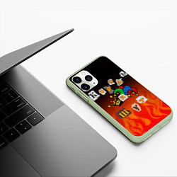 Чехол iPhone 11 Pro матовый Король и Шут, цвет: 3D-салатовый — фото 2
