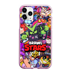 Чехол iPhone 11 Pro матовый BRAWL STARS VIRUS 8-BIT, цвет: 3D-розовый