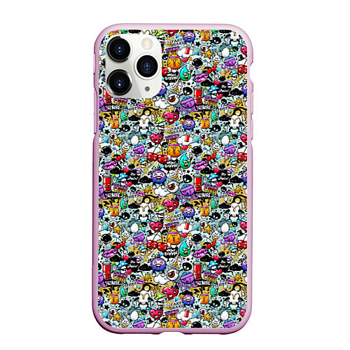 Чехол iPhone 11 Pro матовый Stickerboom / 3D-Розовый – фото 1