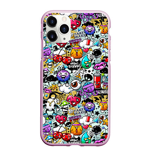 Чехол iPhone 11 Pro матовый Stickerboom / 3D-Розовый – фото 1