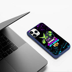 Чехол iPhone 11 Pro матовый BRAWL STARS VIRUS 8-BIT, цвет: 3D-тёмно-синий — фото 2