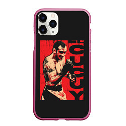 Чехол iPhone 11 Pro матовый Tony Ferguson, цвет: 3D-малиновый