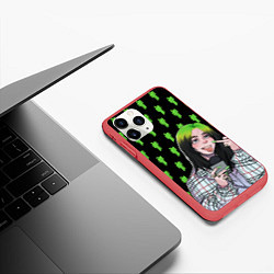 Чехол iPhone 11 Pro матовый Billie Eilish, цвет: 3D-красный — фото 2