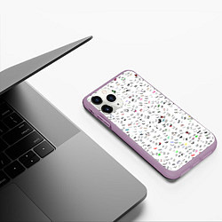 Чехол iPhone 11 Pro матовый Rolbox лица, цвет: 3D-сиреневый — фото 2