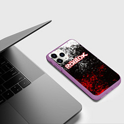 Чехол iPhone 11 Pro матовый ROBLOX, цвет: 3D-фиолетовый — фото 2