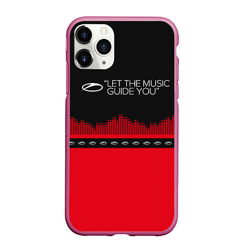 Чехол iPhone 11 Pro матовый ASOT Let The Music Guide You / 3D-Малиновый – фото 1