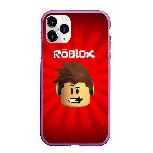 Чехол iPhone 11 Pro матовый ROBLOX / 3D-Фиолетовый – фото 1