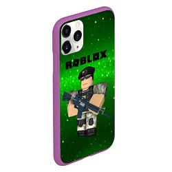 Чехол iPhone 11 Pro матовый Roblox, цвет: 3D-фиолетовый — фото 2