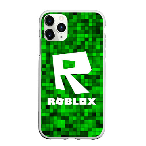 Чехол iPhone 11 Pro матовый Roblox / 3D-Белый – фото 1